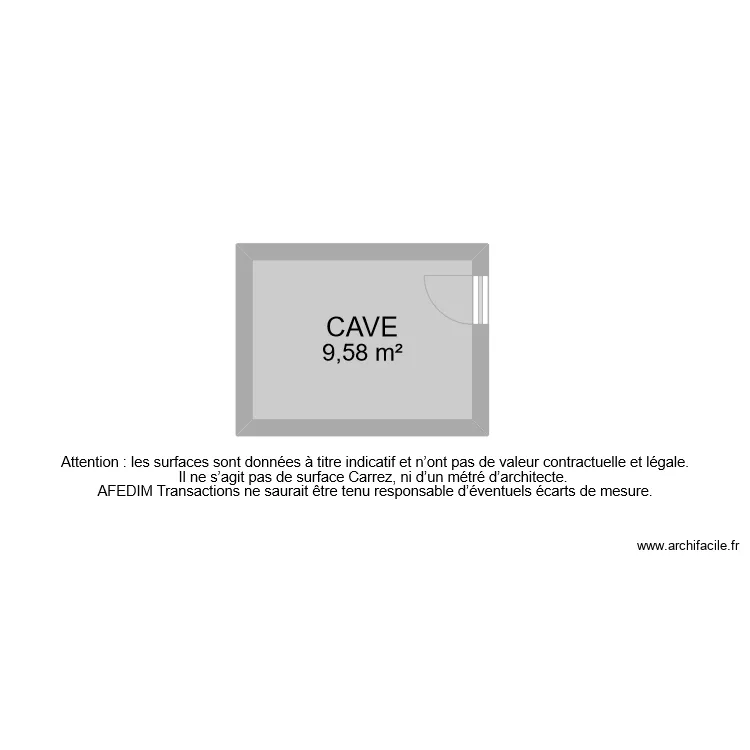 BI 9744 CAVE. Plan de 