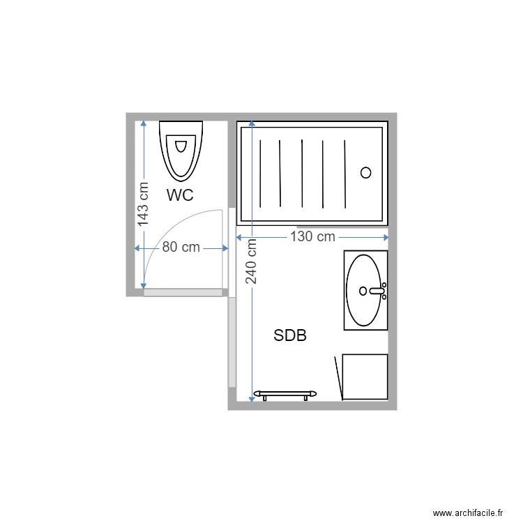 WC SDB APPARTEMENT YOHAN. Plan de 0 pièce et 0 m2