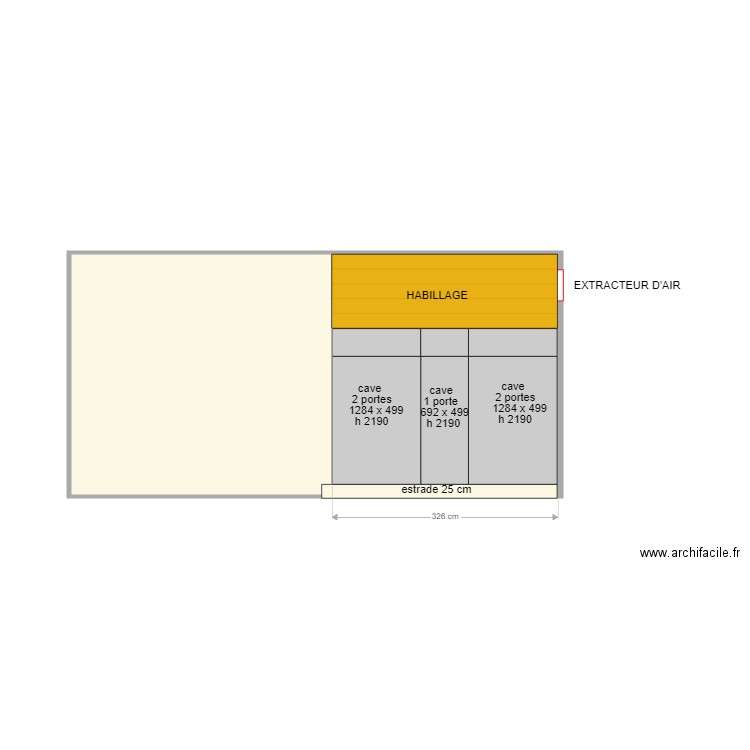 LE JARDIN CAVE A VIN habillage FACE. Plan de 0 pièce et 0 m2