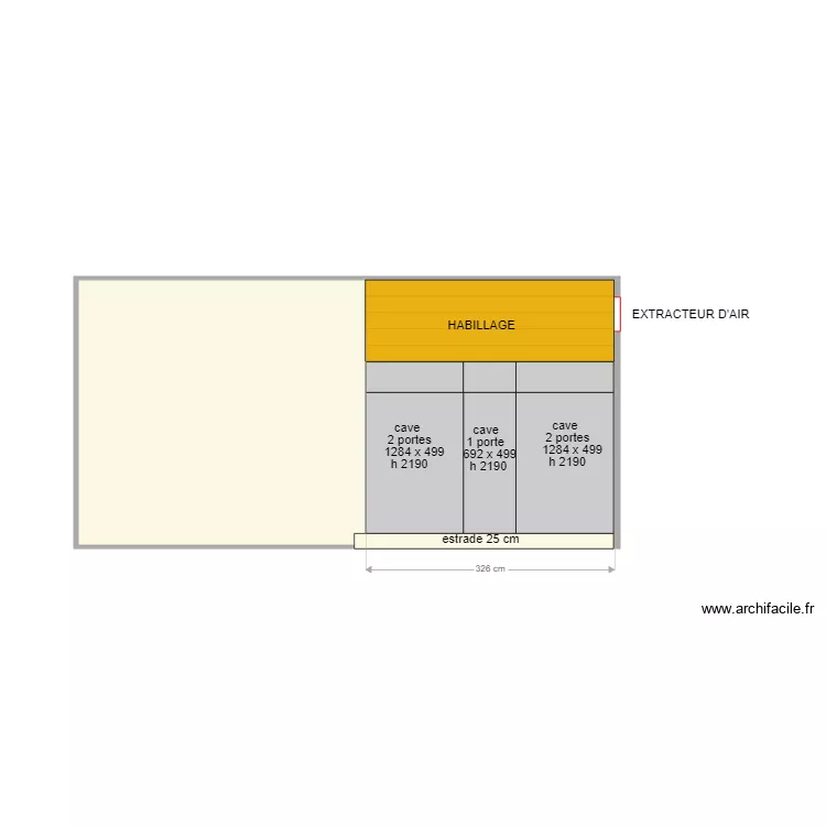 LE JARDIN CAVE A VIN habillage FACE. Plan de LE JARDIN CAVE A VIN habillage FACE. Plan de