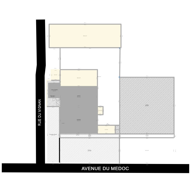 Hall Agence. Plan de 18 pièces et 4295 m2