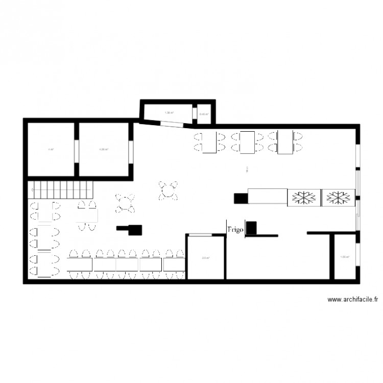 CAPE CAFE COURNEUVE. Plan de 0 pièce et 0 m2