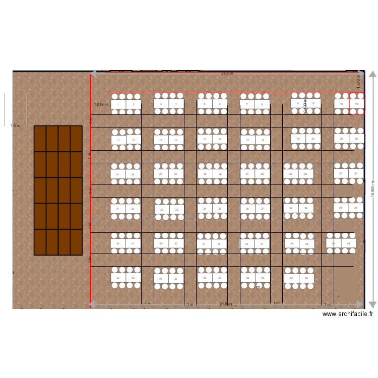 salle les années 80. Plan de 0 pièce et 0 m2