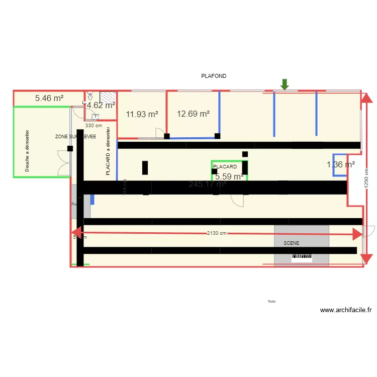 NEGRESKO 3 PEINTURE ET FAUX PLAFOND. Plan de 