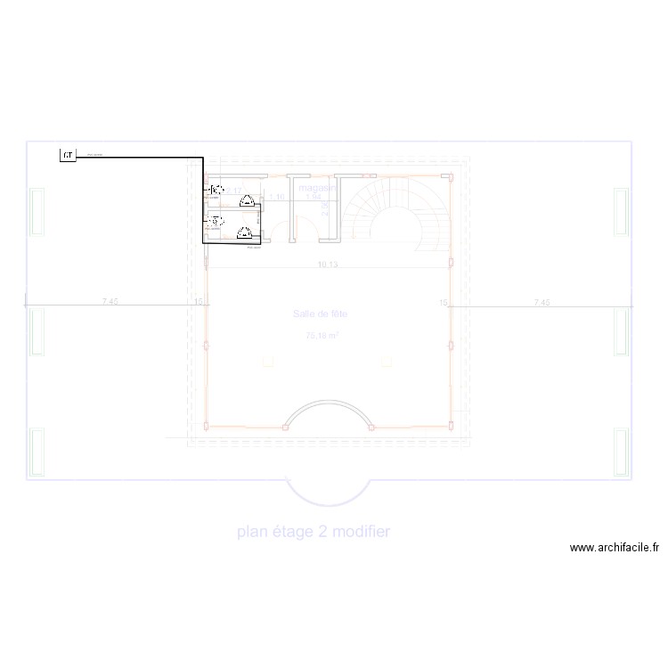 Evacuation EV Et EU Etage 2. Plan de 0 pièce et 0 m2