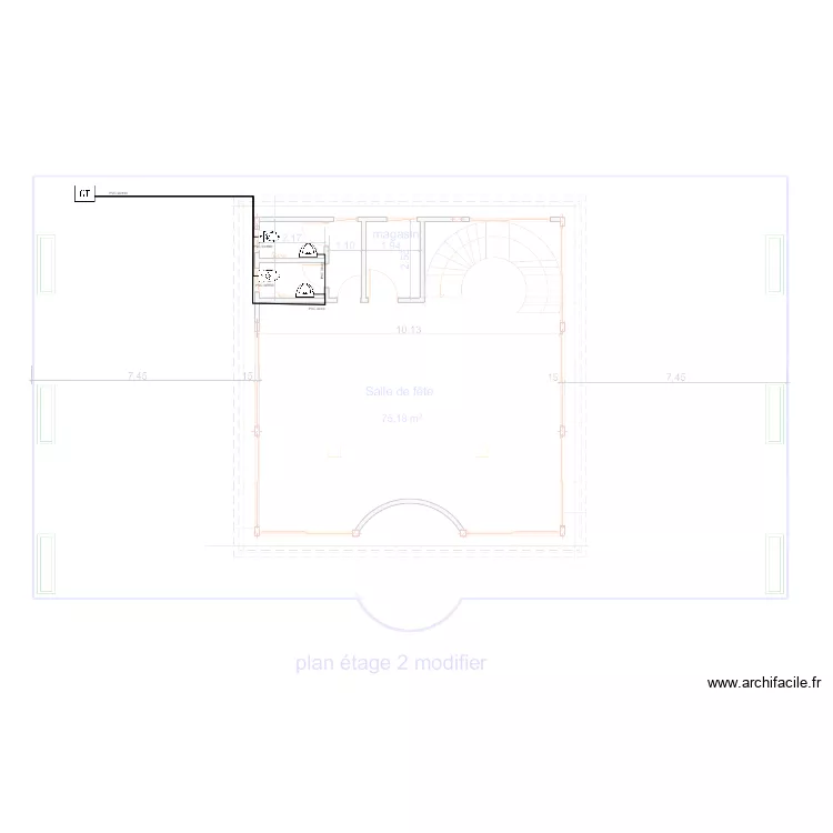 Evacuation EV Et EU Etage 2. Plan de 0 pièce et 0 m2