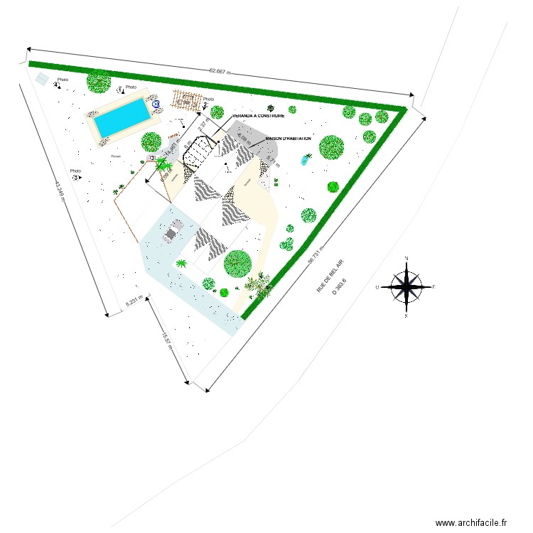 plan de masse. Plan de 0 pièce et 0 m2