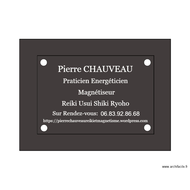 Plaque professionnelle. Plan de 0 pièce et 0 m2