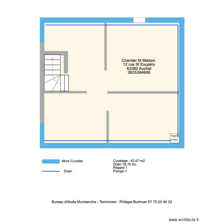 Plan M Maison Philippe. Plan de 0 pièce et 0 m2