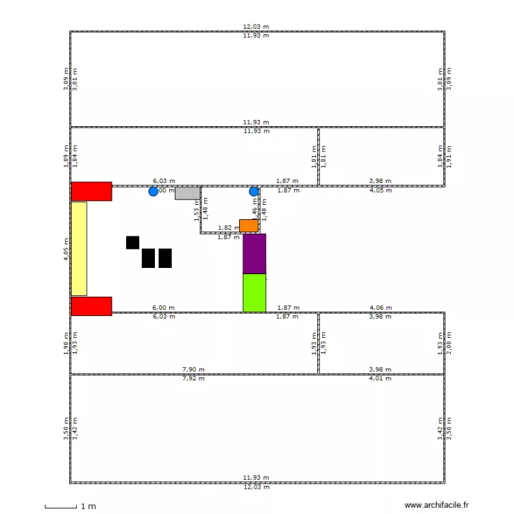 cebntre. Plan de 