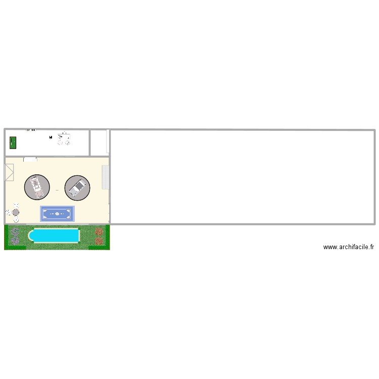 TOM. Plan de 1 pièce et 396 m2