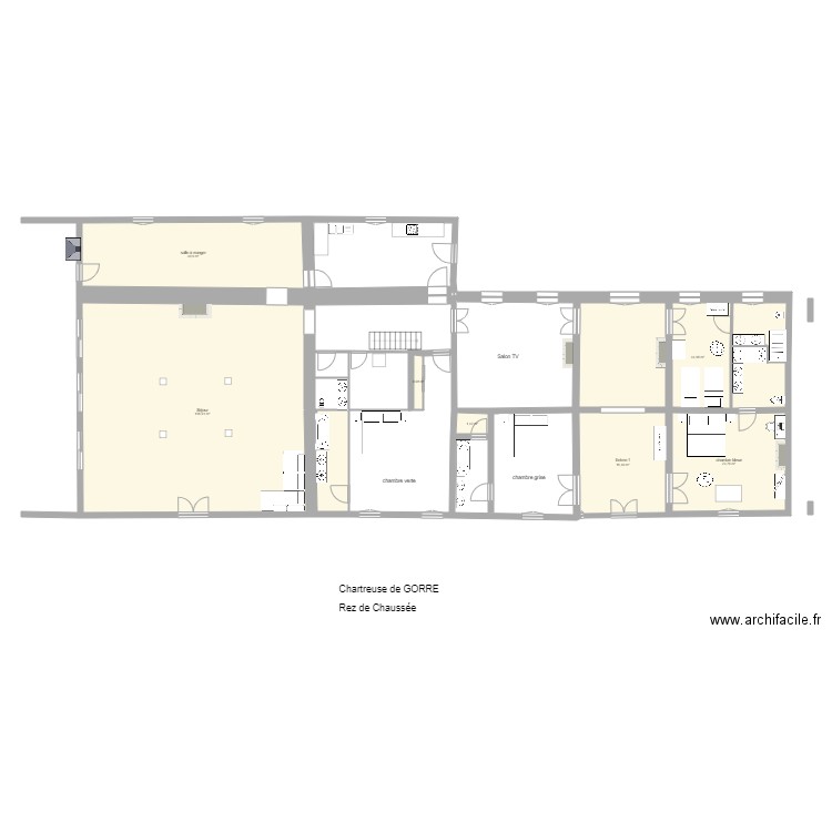 gorre 09 2022. Plan de 7 pièces et 225 m2