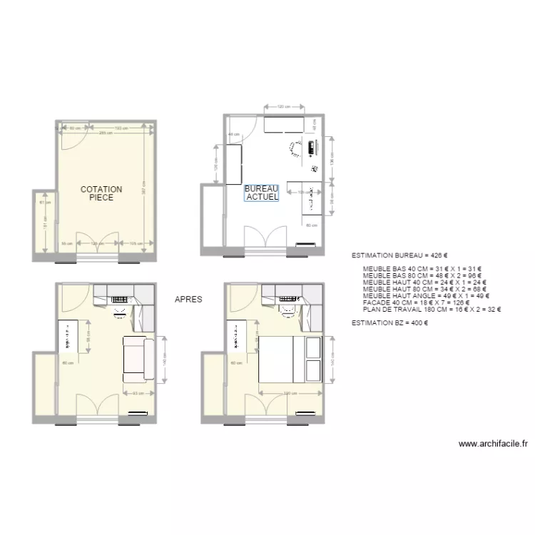 bureau parents. Plan de bureau parents. Plan de