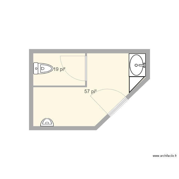 SDB H Local 600. Plan de 0 pièce et 0 m2