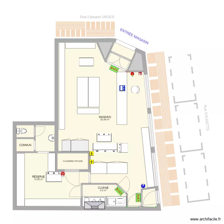 MAGASIN FONG VDT. Plan de 