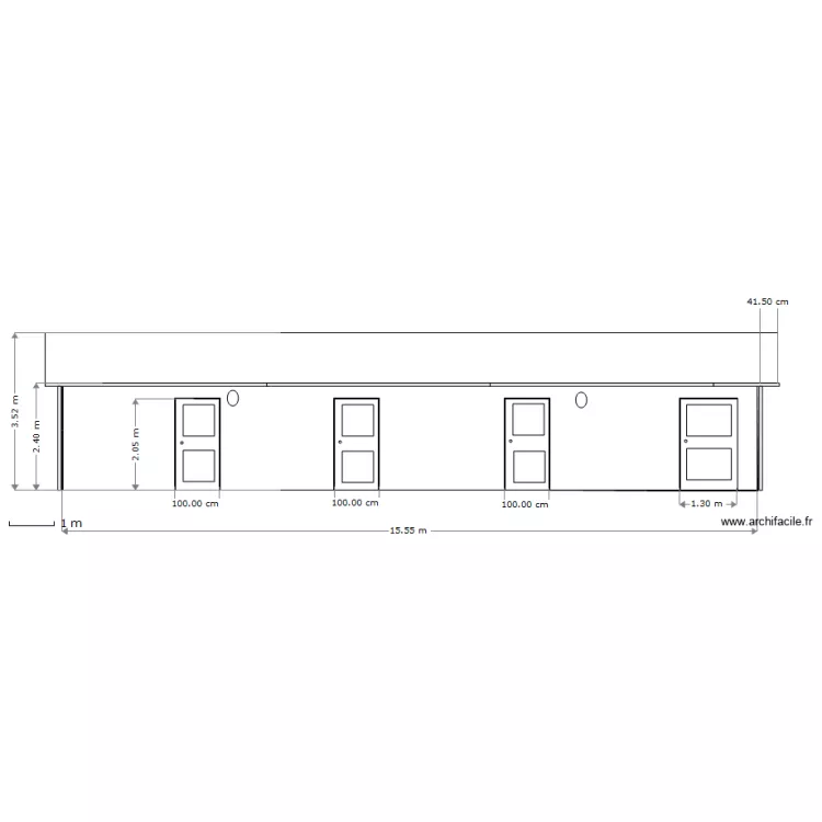 Sanitaire face avant 2. Plan de Sanitaire face avant 2. Plan de