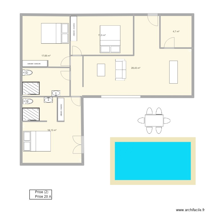  Maison Ti Caraibe VIERGE. Plan de 0 pièce et 0 m2