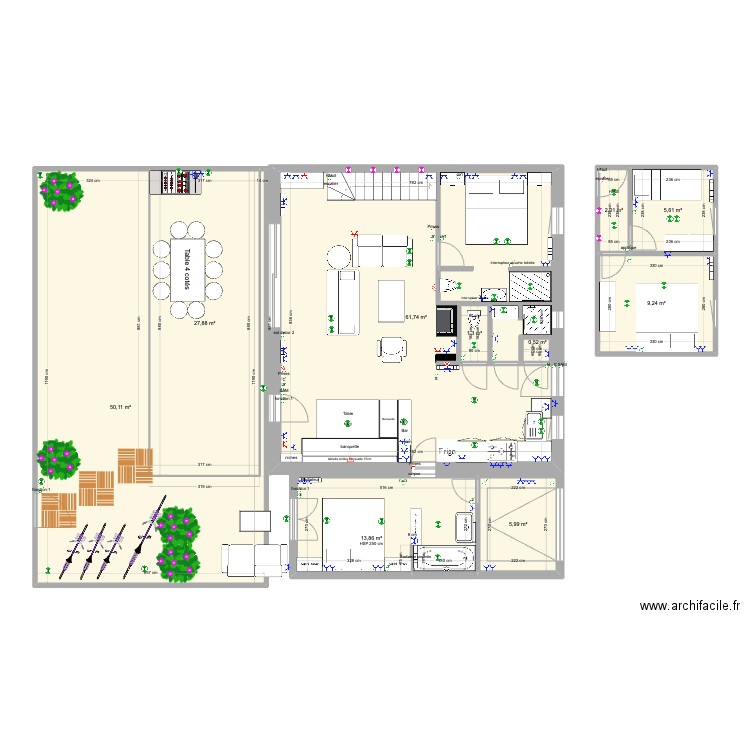 La flotte 3. Plan de 10 pièces et 182 m2