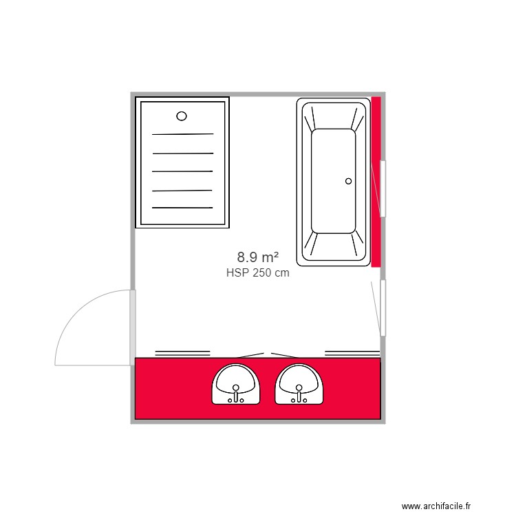 sdb. Plan de 0 pièce et 0 m2