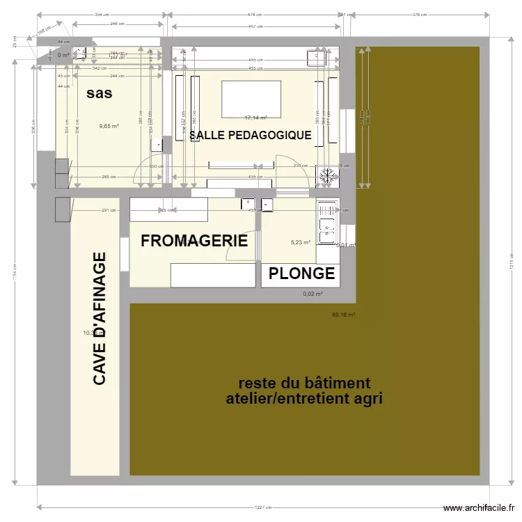 fromagerie crémerie. Plan de fromagerie crémerie. Plan de