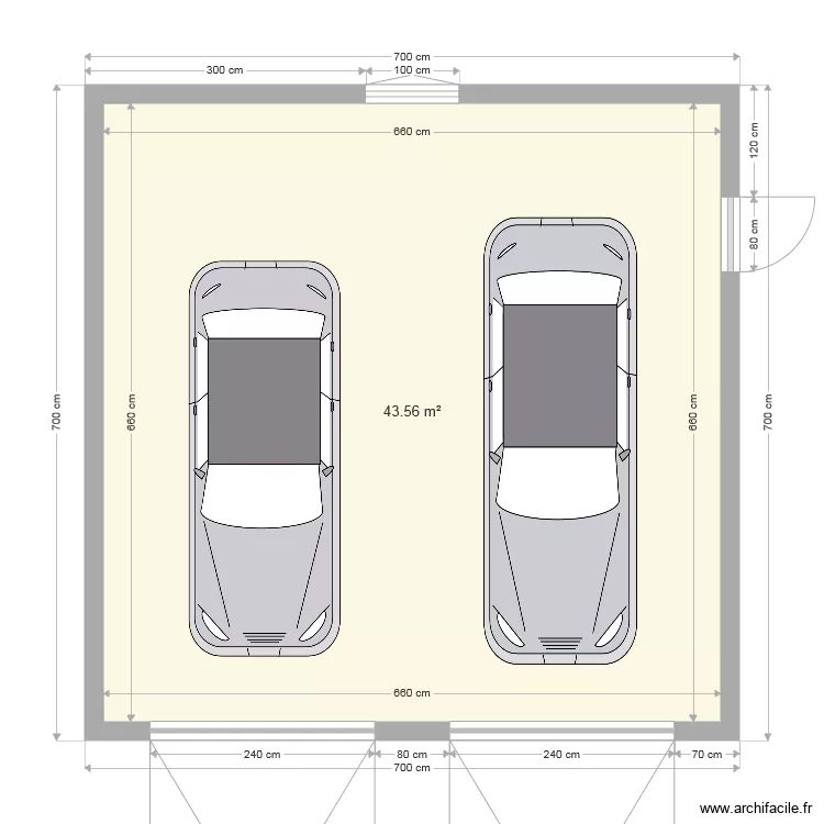 garage. Plan de 