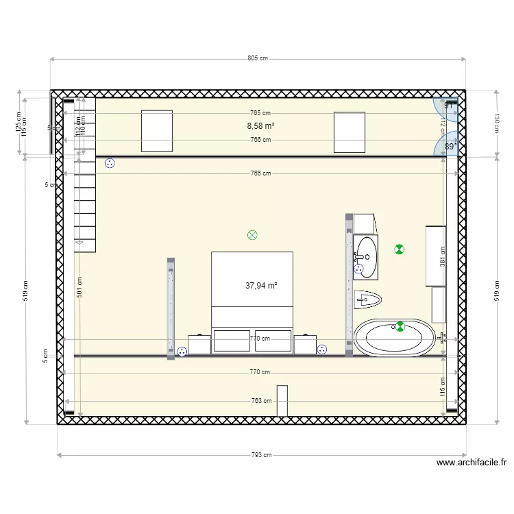 grenier. Plan de grenier. Plan de