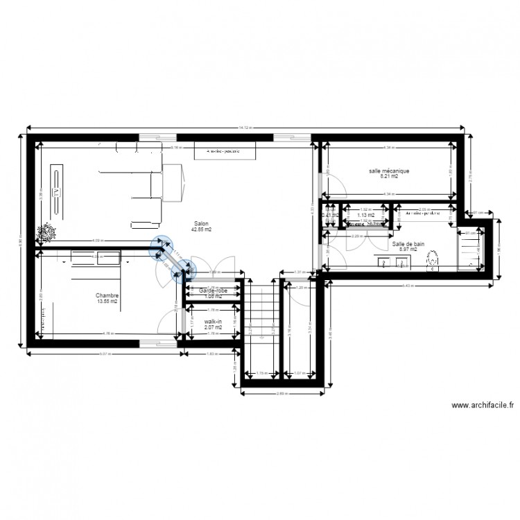 Sous sol a Rim et Ramez. Plan de 0 pièce et 0 m2