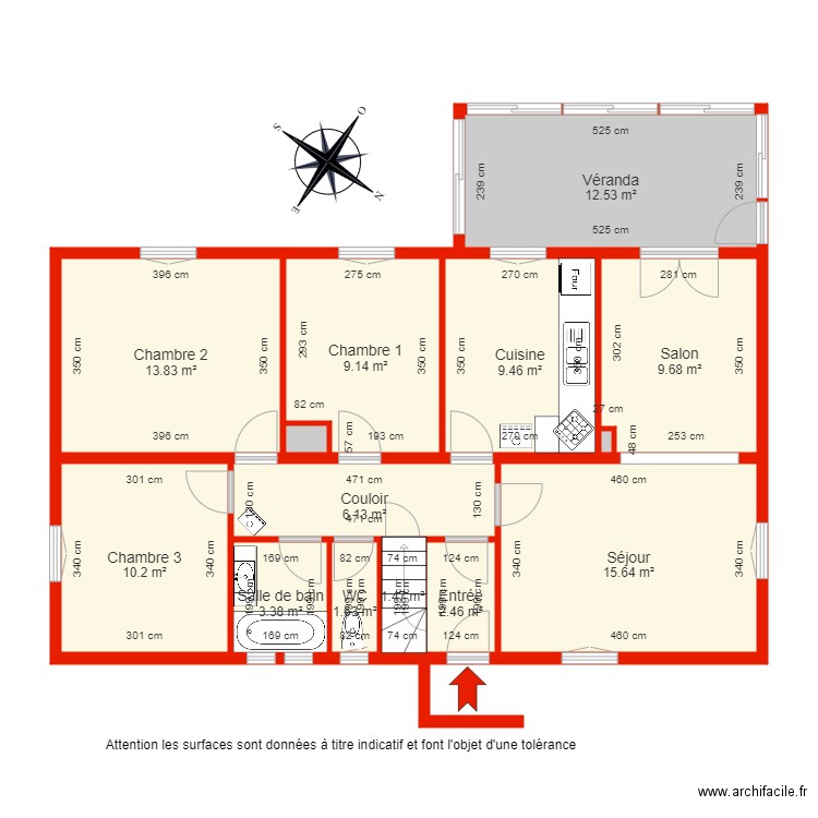 BI 4541 RDC côté. Plan de 0 pièce et 0 m2