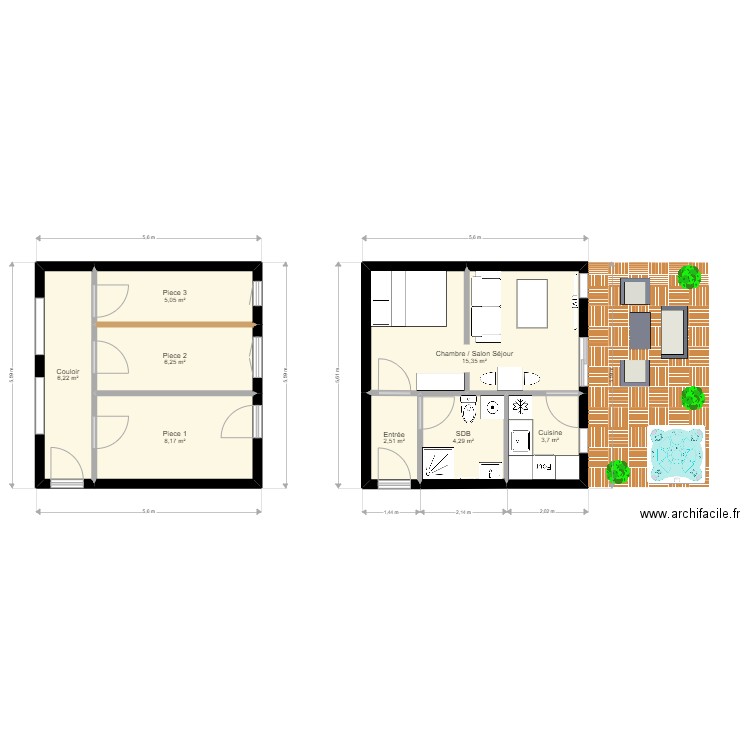 Plan RDC Vanoz. Plan de 0 pièce et 0 m2