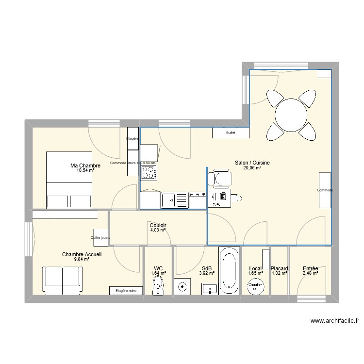 Appartement Papa. Plan de 0 pièce et 0 m2
