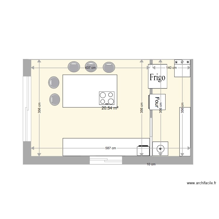 cuisine 2019. Plan de 0 pièce et 0 m2