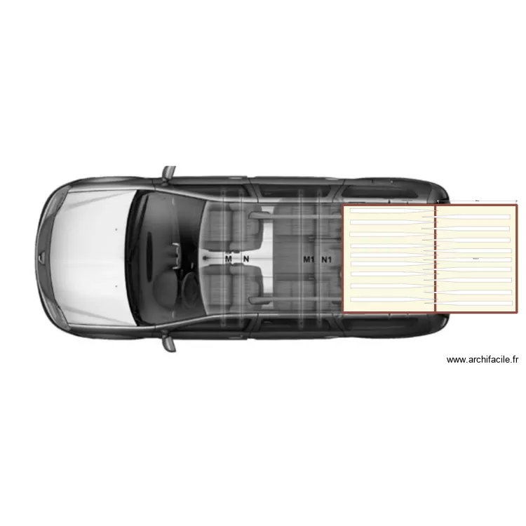 vue de haut dacia. Plan de 