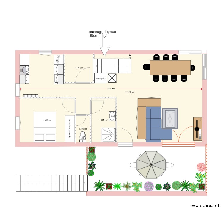 E17 BORY BIS. Plan de 5 pièces et 60 m2