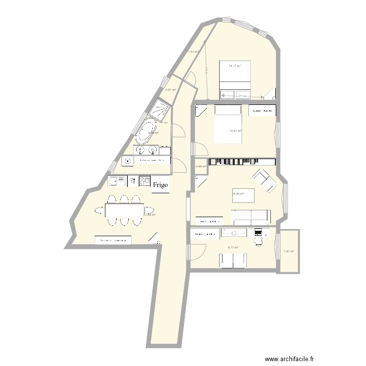 tolbiac 13eme plan D. Plan de 0 pièce et 0 m2