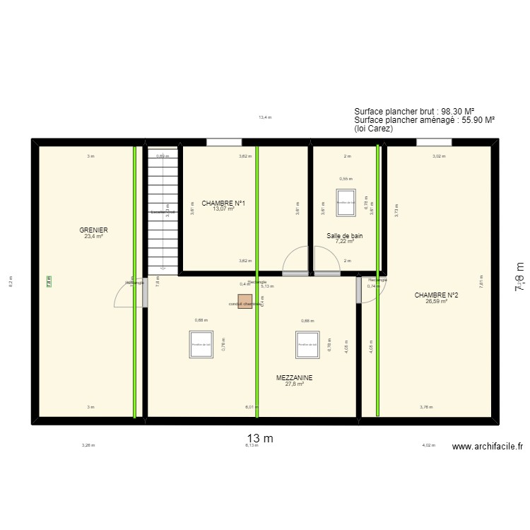 SERGE LEFEBVRE. Plan de 0 pièce et 0 m2