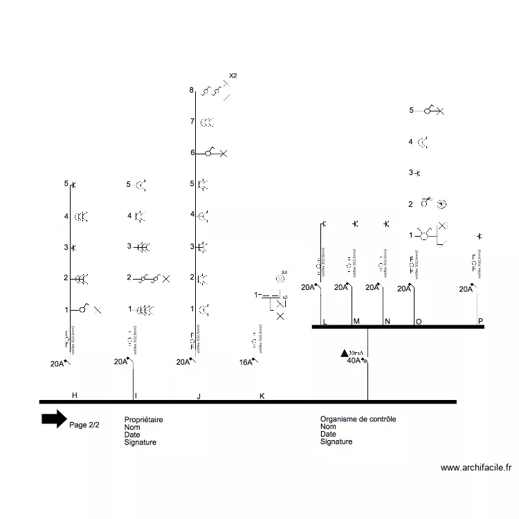 UNIFILAIRE 3. Plan de 