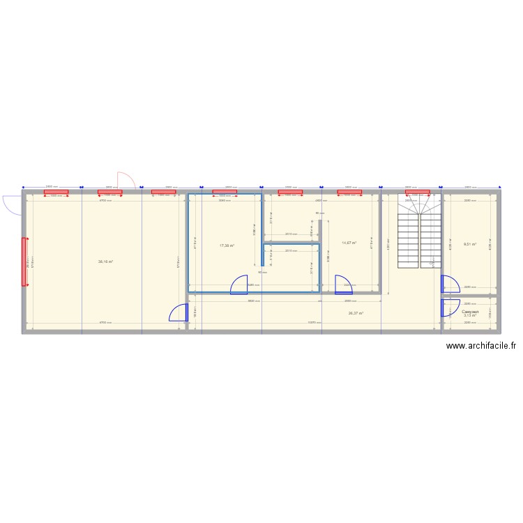 Яхт Клуб 8м. Plan de 18 pièces et 217 m2