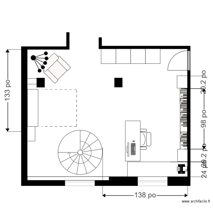 laflam ss. Plan de 0 pièce et 0 m2