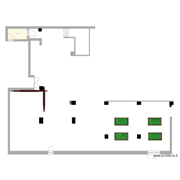 Bowling. Plan de 0 pièce et 0 m2