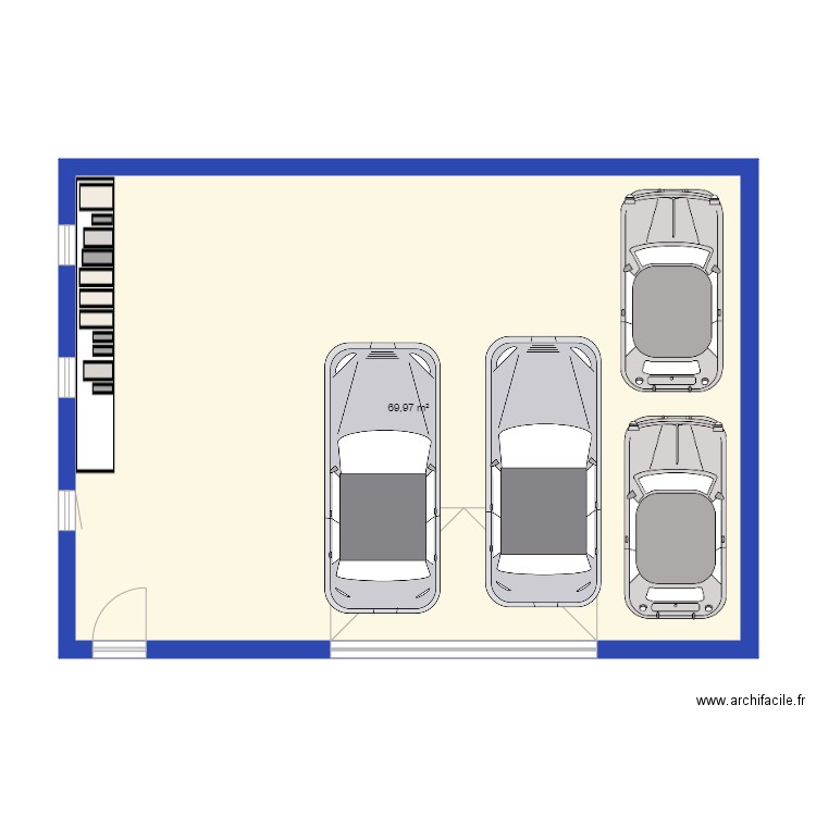 Garage. Plan de 0 pièce et 0 m2