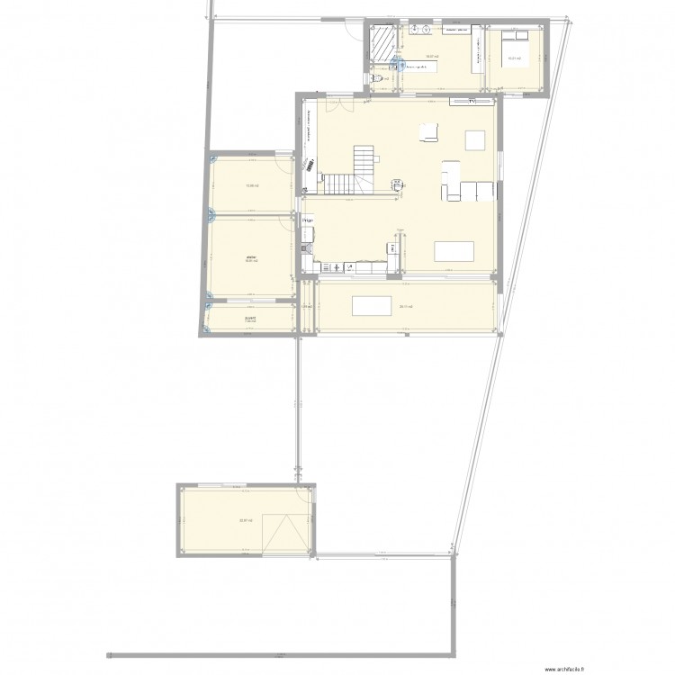 RDC. Plan de 0 pièce et 0 m2