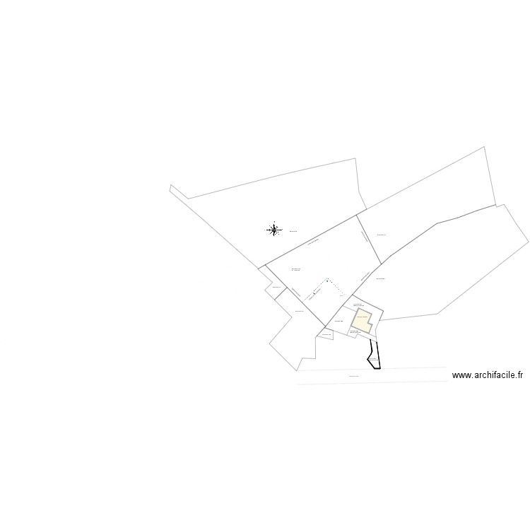 Plan de masse initial v2. Plan de 0 pièce et 0 m2