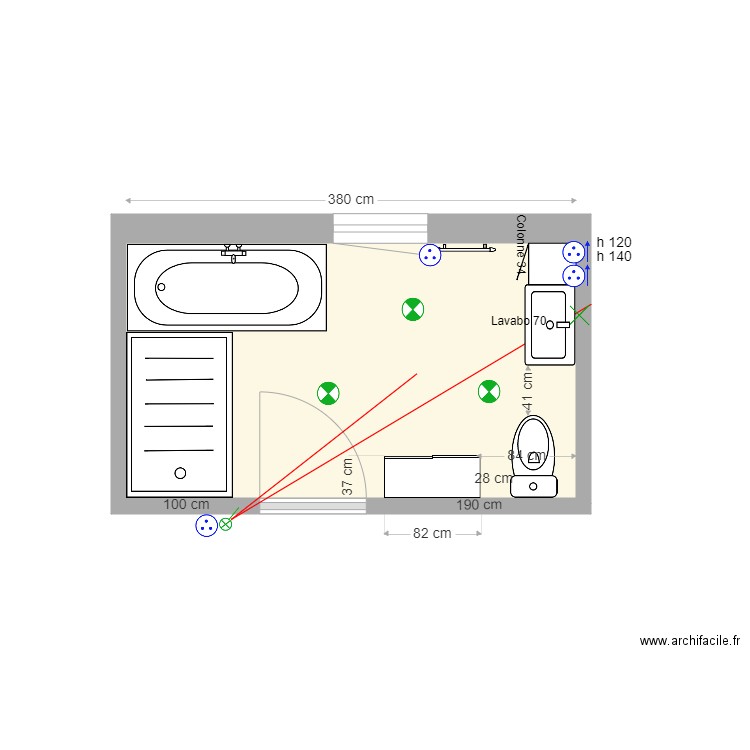 Salle de Bain. Plan de 0 pièce et 0 m2