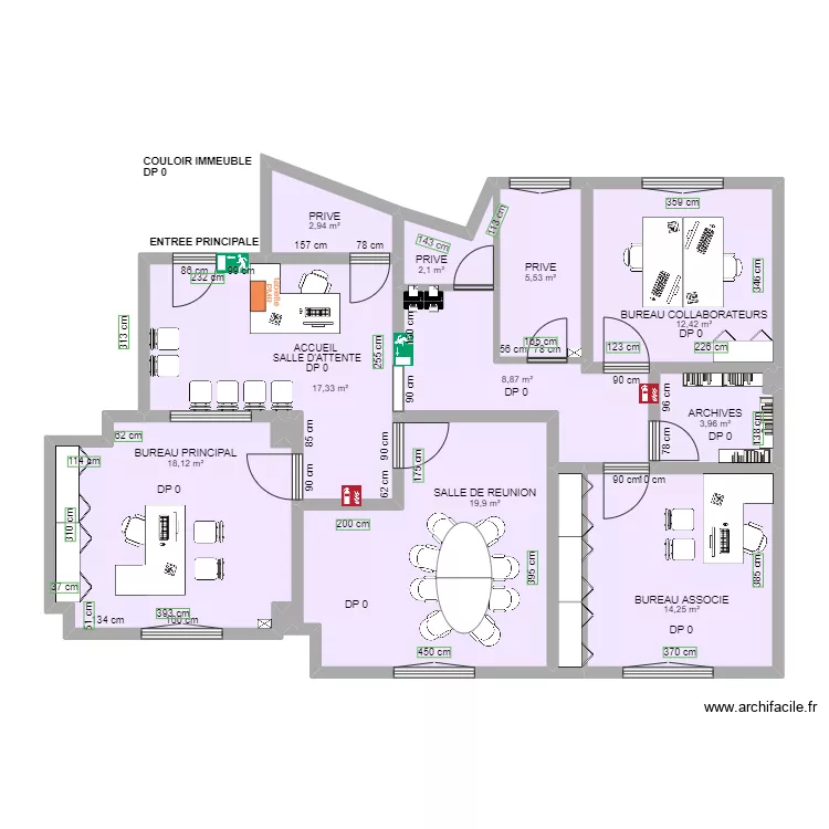 2 NOTAIRE EMILIE JOURDAN APRES TRAVAUX. Plan de 2 NOTAIRE EMILIE JOURDAN APRES TRAVAUX. Plan de