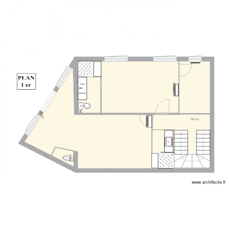 plan 1er etage2. Plan de 0 pièce et 0 m2