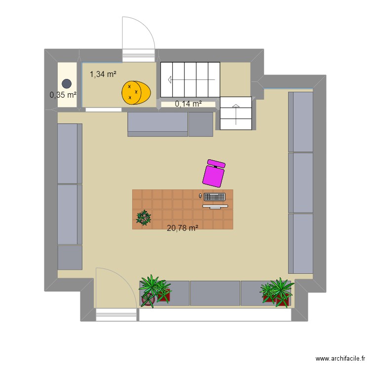 SKFK GETARIA KALEA I. Plan de 4 pièces et 23 m2