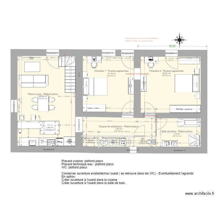 20201006 Maison de ferme RDC avec escalier QT. Plan de 0 pièce et 0 m2