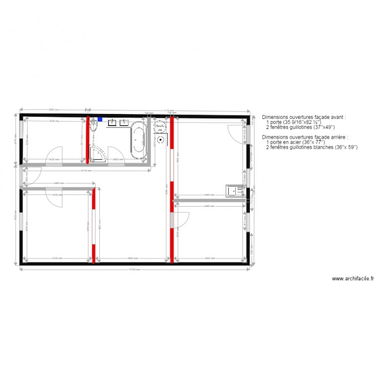 actuel. Plan de 0 pièce et 0 m2