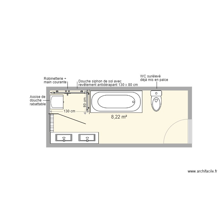 Thiry SDB projet. Plan de 0 pièce et 0 m2