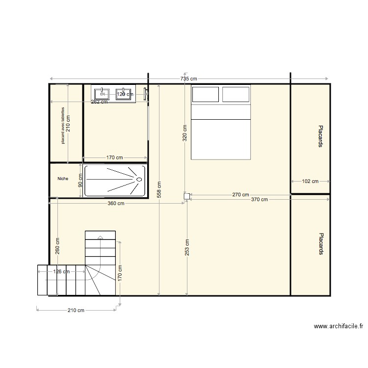 aménagement combles. Plan de 0 pièce et 0 m2